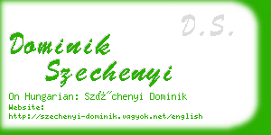 dominik szechenyi business card